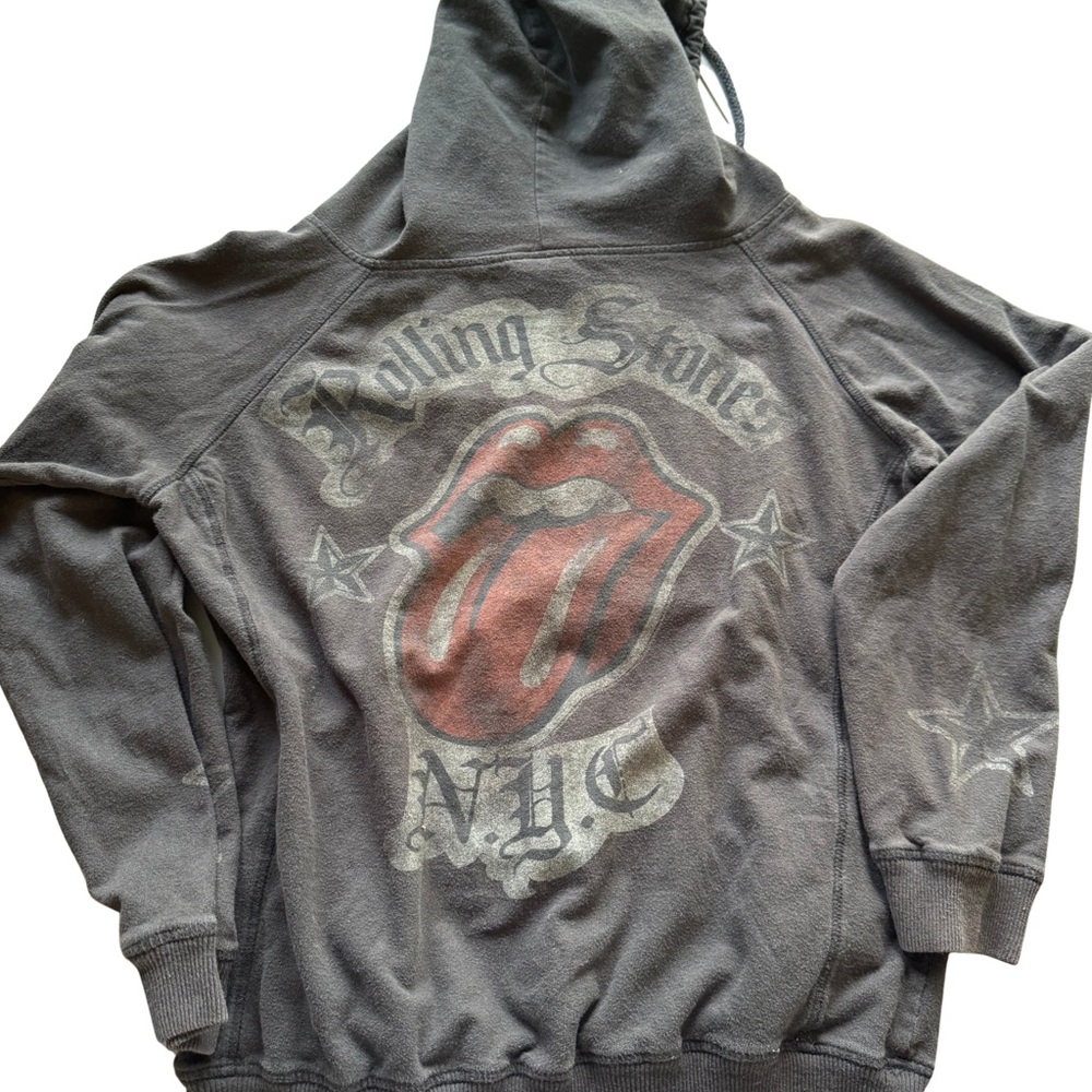 RARE Vintage Junk Food Premium Rolling Stones NYC Hoodie - Y2K Band Merch